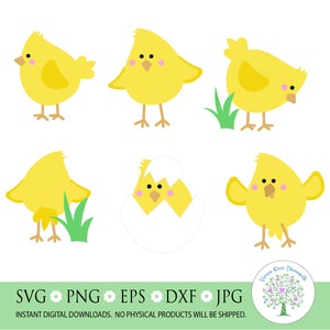 Baby chicks svg, Easter chicks svg, Cute Chicks set svg, Baby chickens svg, Chickens svg, Spring Chicks svg, Silhouette, Cricut, Cut Files