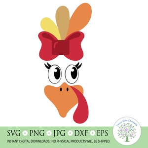 Turkey Face svg, Sister turkey svg, Girl Thanksgiving svg, Family Thanksgiving svg, Cute Turkey Face svg, Silhouette Cricut Cut File, png