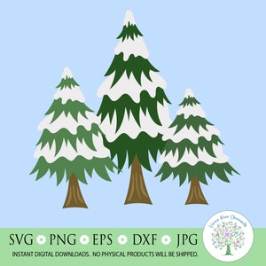 Snowy Christmas Tree SVG: Winter Pine Tree Cut File (Digital Download)