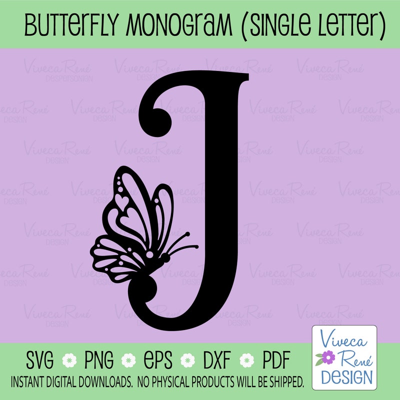 Monogram Letter J - Etsy