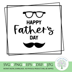 Vater svg, glücklicher Vatertag svg, Geschenk für Papa svg, Papa svg, Papa svg, Papa Brille und Schnurrbart svg, Silhouette, Cricut, Cut Files, png