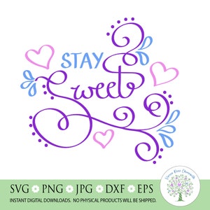 Blijf lief doodle met bloeit svg, bevestiging svg, motiverende citaat svg, handlettered svg, kindershirt svg, silhouet, Cricut CutFile
