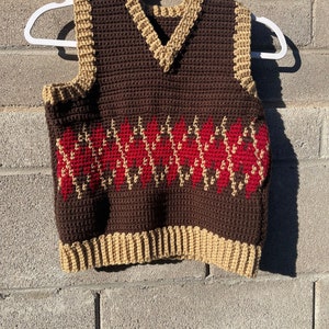 Bir Sweater Vest Crochet Motif écrit image 9