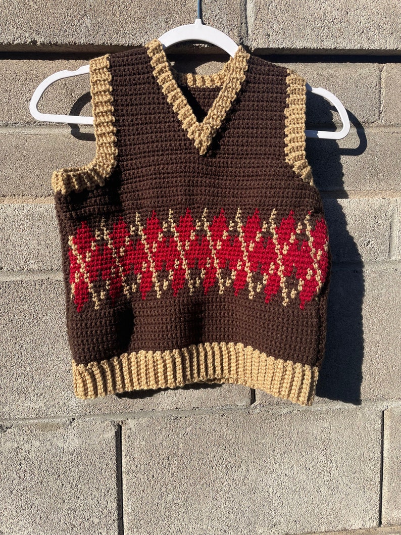 Bir Sweater Vest Crochet Motif écrit image 9