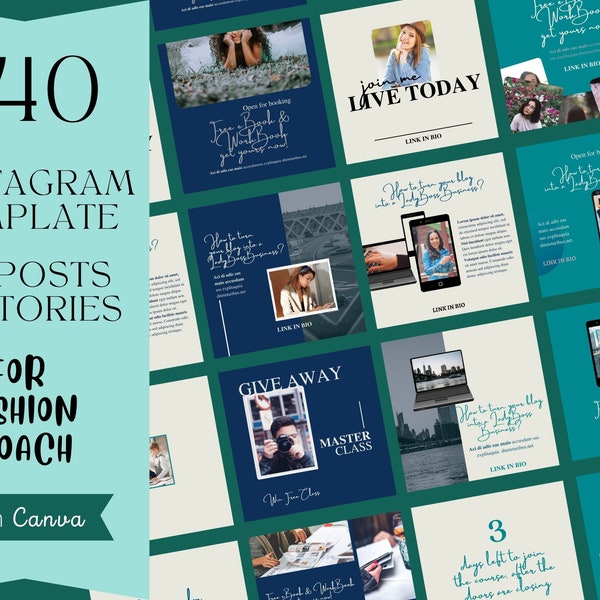 Fashion Coach Instagram Template | Image Consultant Post and Story | Personal Stylist | Fashion Designer | Personal Shopper | Canva Template