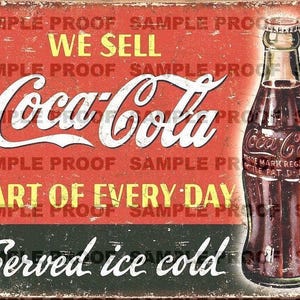 Coke Bar Sign Image - PDF & SVG - Ideal for your home bar - Instant Download