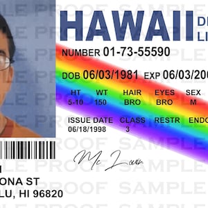 McLovin ID Card  PDF + Jpeg + SVG - Fun License Film Prop - Superbad - Instant Download