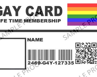 Gay Card PDF & SVG High Quality Image - Instant Download