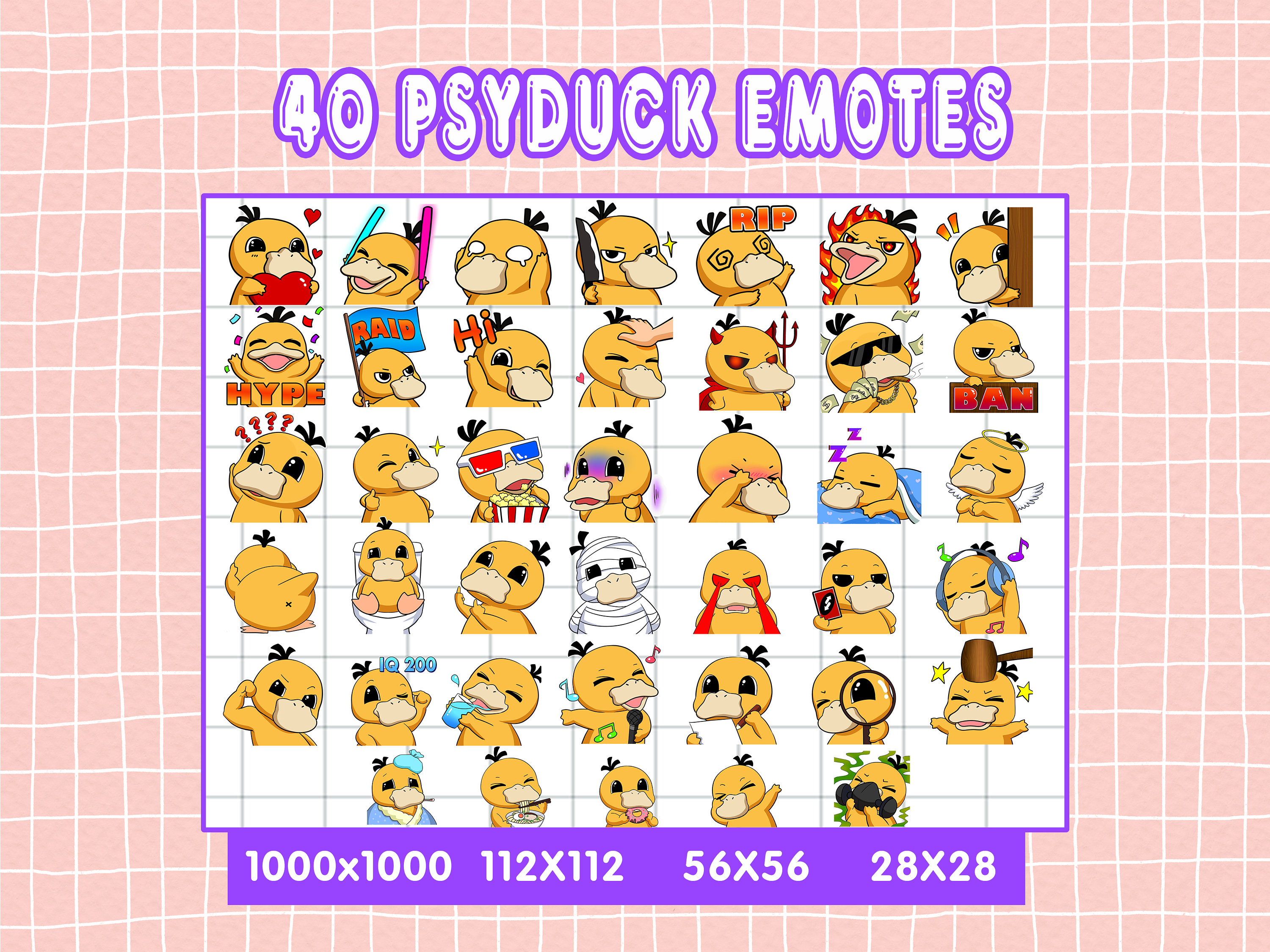 Poki Emotes PsyduckEvolution Duck Emotes Dab Emote -  Portugal