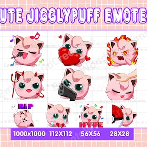 Poki Emotes | JigglypuffEvolution | Sing Emote | Rainbow Emote | Pink Emote  | Twitch Emotes | Discord Emotes |  Emotes