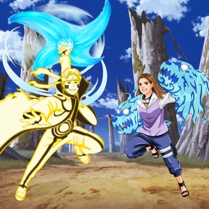 Custom Anime Portrait, Custom Couple Portrait, Ninja Portrait, Personalized Gift On Birthday, Christmas Or Valentine&#39;s Day