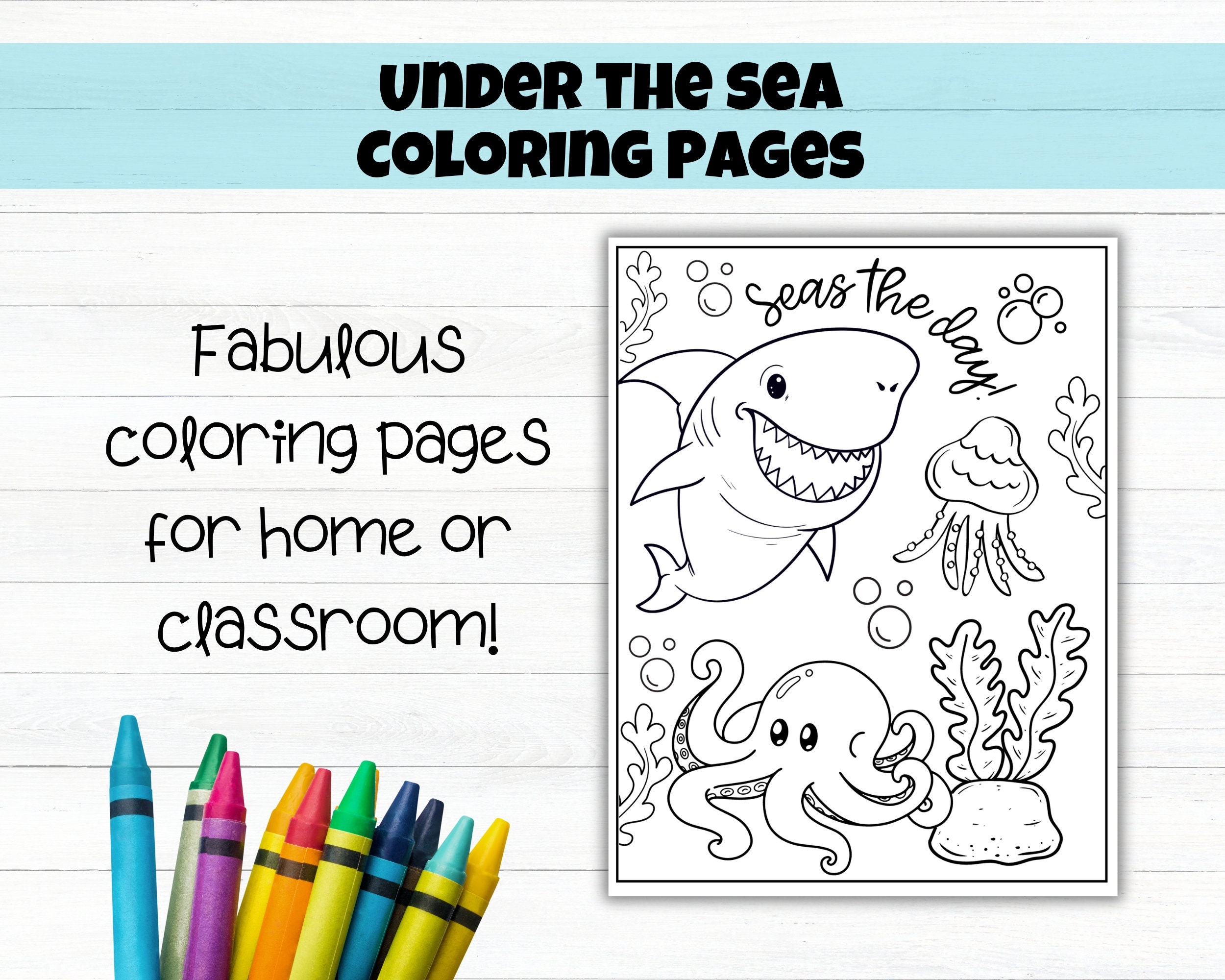 Affirming Under the Sea Mermaid Coloring Set for Kids 5 - Etsy
