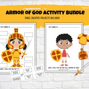 Kids Armor of God Activity Pages, Sunday School Activity, Kids Church, Armor of God Craft, Ephesians 6, Printable Armor of God
