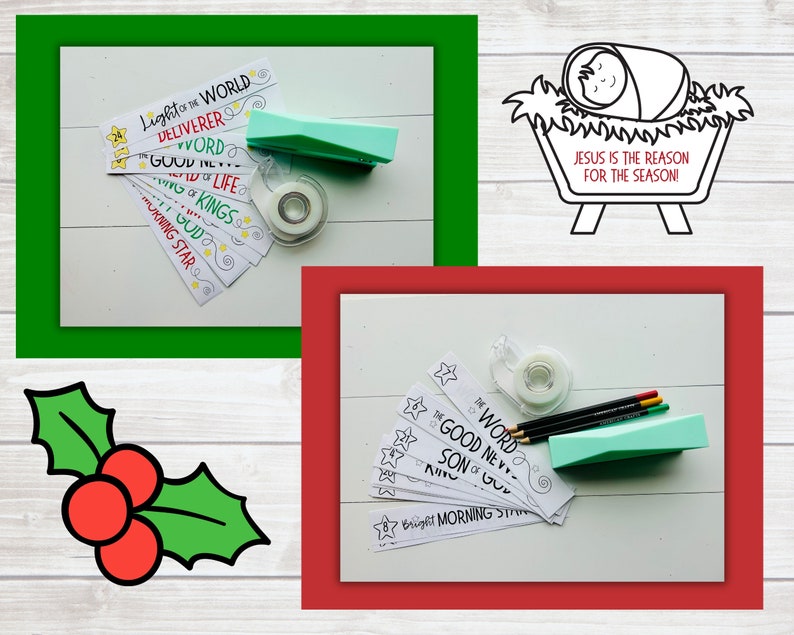 Names of Jesus Advent Paper Chain Activity & Devotional 24 - Etsy UK