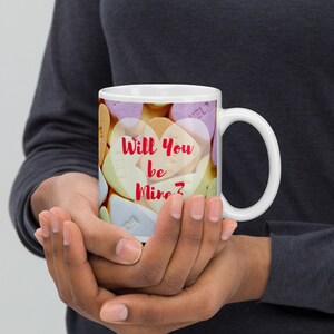 Candy Hearts Valentine&#39;s Day Glossy Mug