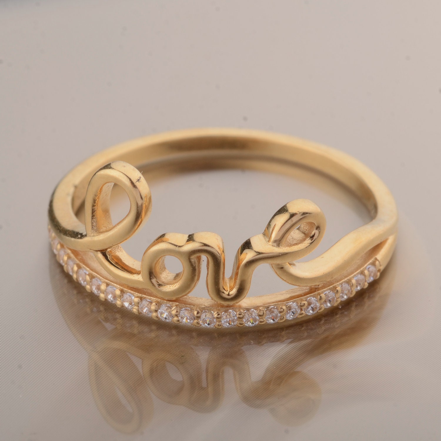 Buy Vighnaharta valentine Ring valentine jewellery ring love ring heart  shape ring alphabet ring Cute Butterfly Heart CZ Gold Plated Ring for  Women[ VFJ1631FRG7] Online at Best Prices in India - JioMart.
