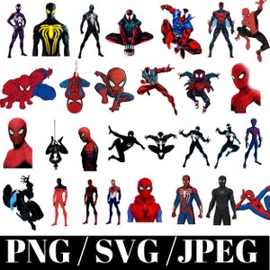 Spiderman PNG Bundle, Spiderman SVG Bundle, Superhero Clipart ...