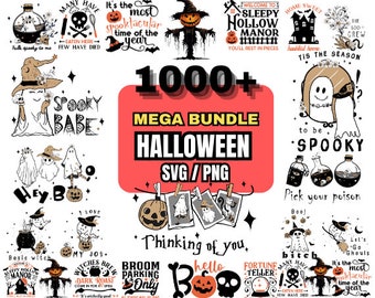 1000+ Halloween PNGs, Halloween Bundle,  Sublimation Bundle, Halloween Graphics, Halloween Clipart, Cricut, Printable, Mega Bundle