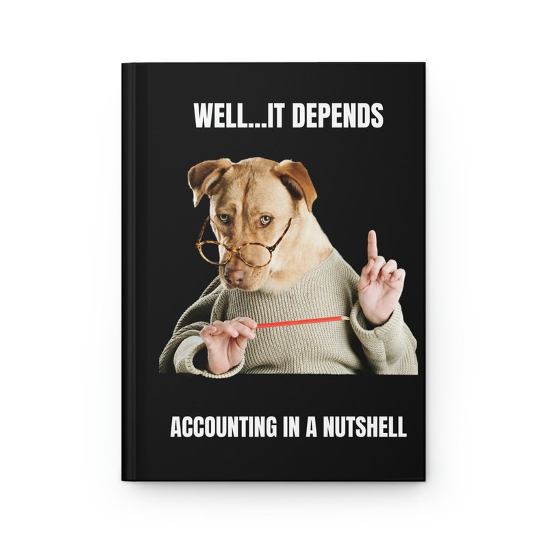 It Depends Dog Meme Accounting Notebook Accountant gift, CPA gift, tax season gift, busy season gift, graduation gifts, intern gift image 2