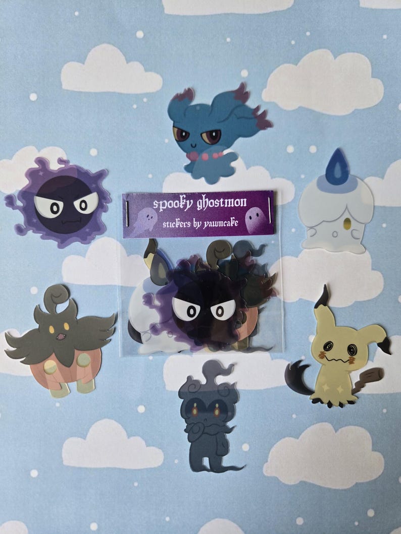 Ghost Pokemon Clear Transparent Sticker PVC Waterproof | Gastly ...