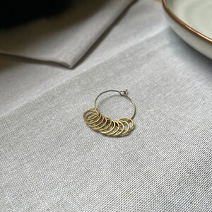 10er, 20er Set Maschenmarkierer Ring aus rohem, unbeschichtetem Messing, Geschenk für Stricker Bild 5