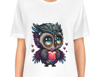 Valentine's Day Owl Shirt, Owl Tee Shirt, Valentine's Day Shirt, Valentine's Day Gift Idea, Owl Lover Shirt, Owl Love Tee, Cyberpunk