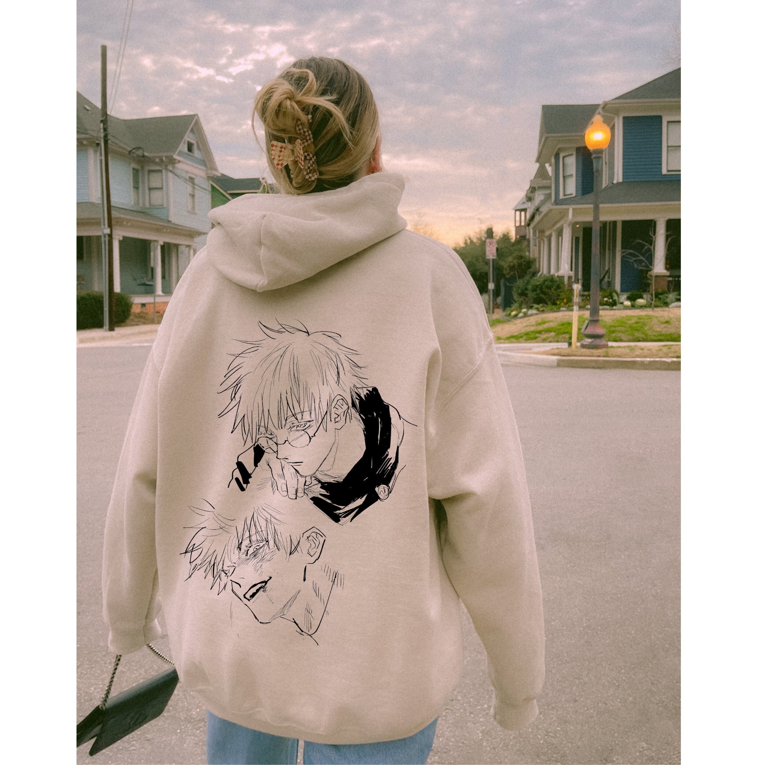 White anime best sale hoodie