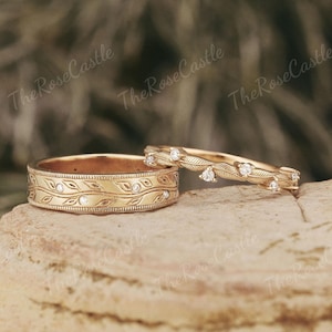 2 stuks paar ringen set voor mannen en vrouwen blad heren trouwring moissaniet trouwring blad paar trouwring set jubileum cadeau