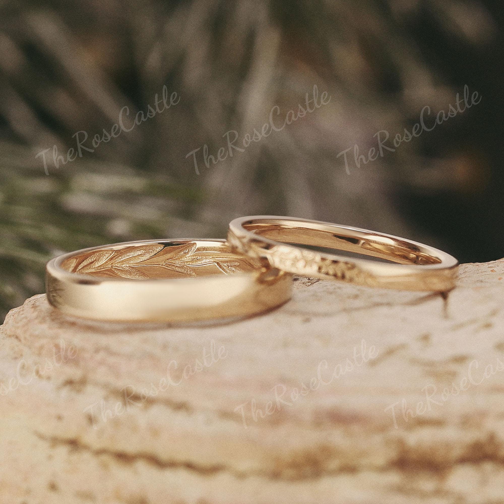 Anelli Di Fidanzamento, Fedi Nuziali Per Partner, 2 Anelli Placcati In Oro P907 Personalizzabili - Foto 6