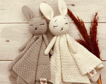 Schnuffeltuch Hase, Schmusetuch, Gehäkelt, Amigurumi, Deko Fotoshooting, Oster Geschenk, Kuscheltier, Geschenk zur Geburt