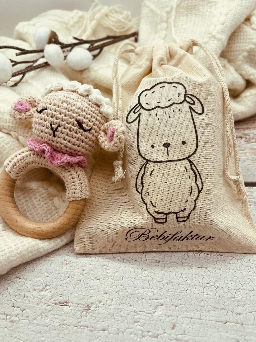 Ingenuity Sheepy Schaf – Weiche Plüsch-Rassel In Grau, Für Babys (ab Neugeborenen)