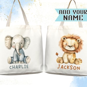 Sac fourre-tout personnalisé avec nom, cadeau pour animaux de compagnie, sac à langer pour garderie