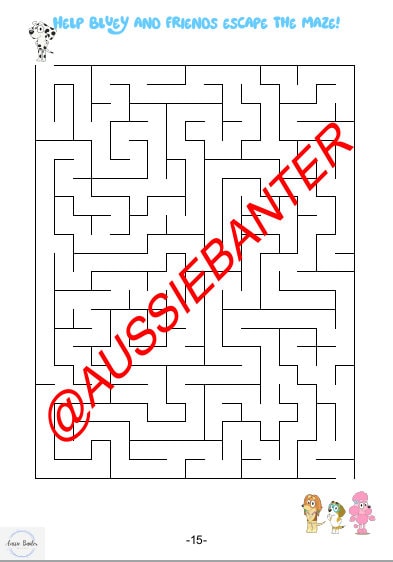 Bluey Maze Escape Etsy Bluey Maze Escape Etsy