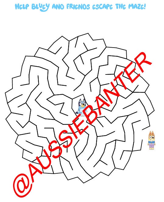 Bluey Maze Escape Etsy Bluey Maze Escape Etsy