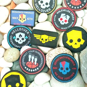 HellDivers 2 Official textile velcro badges