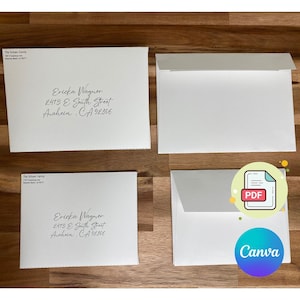 Einfache Umschläge Vorlagen - 5x7 und 4.25x5.5 - Drucke auf Standard Papier