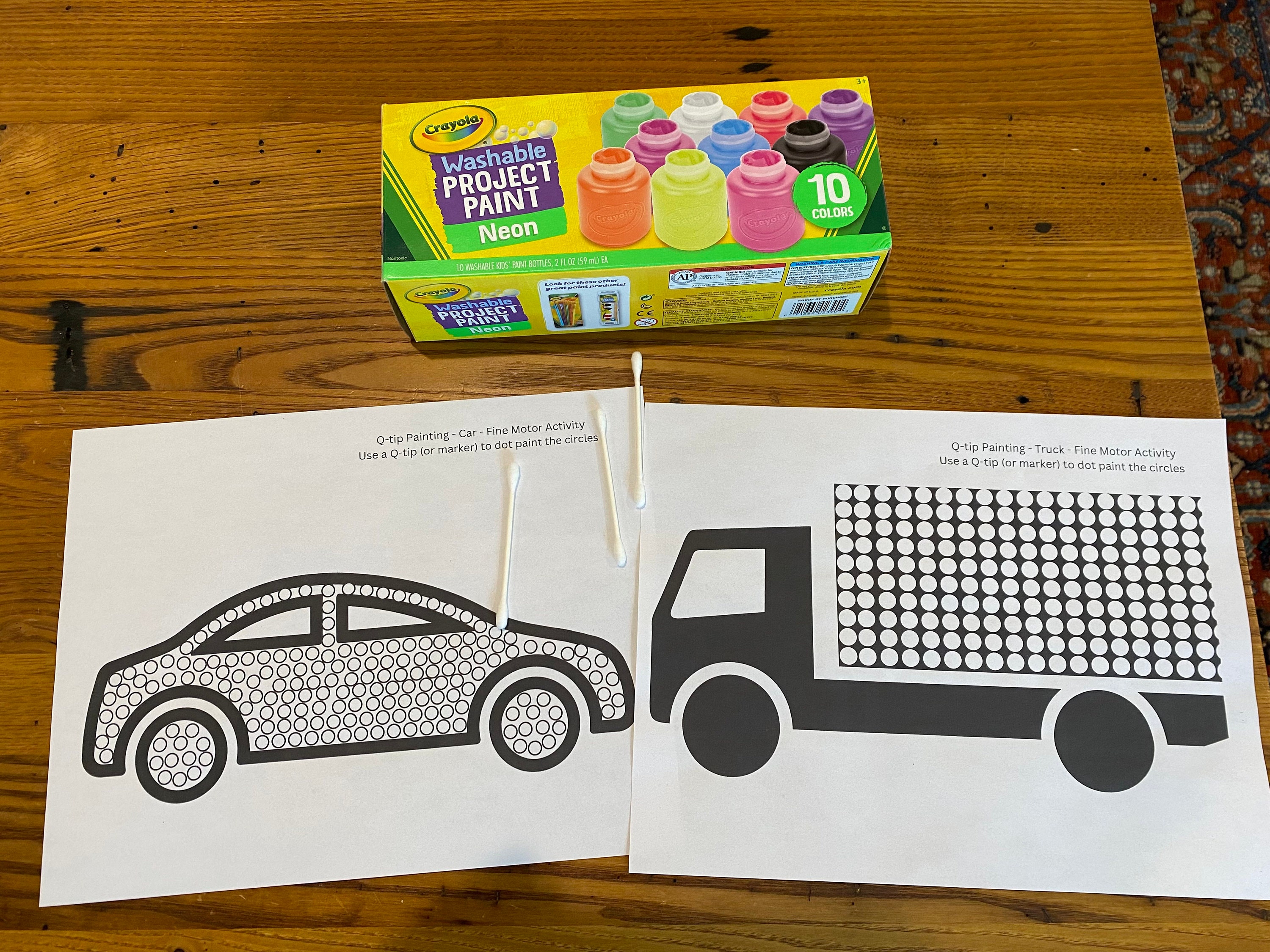 7 Qtip Painting Templates Train Car Plane Truck Carrier Strawberry ...