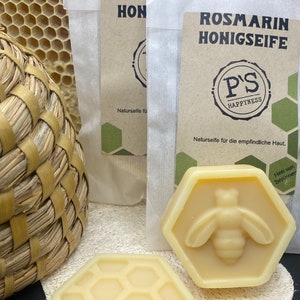 Rosemary honey soap from our own beekeeping mild and pure with olive oil image 2