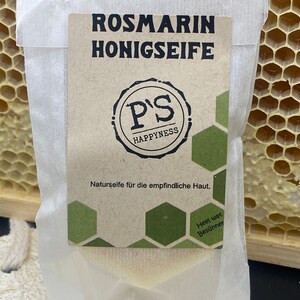 Rosemary honey soap from our own beekeeping mild and pure with olive oil image 8