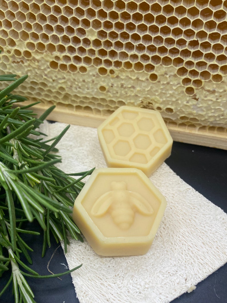 Rosemary honey soap from our own beekeeping mild and pure with olive oil image 3