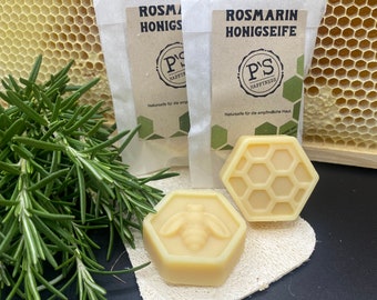 Rosemary honey soap from our own beekeeping - mild and pure - with olive oil