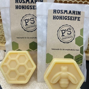 Rosemary honey soap from our own beekeeping mild and pure with olive oil image 5