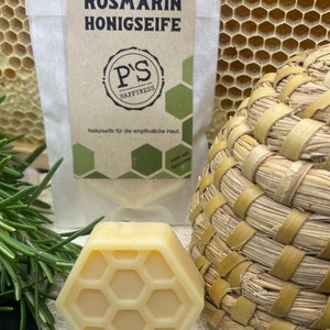 Rosemary honey soap from our own beekeeping mild and pure with olive oil image 4
