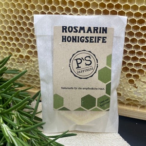 Rosemary honey soap from our own beekeeping mild and pure with olive oil image 7