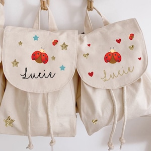 MINI SAC A DOS EN COTON BIO - MATERNELLE - PERSONNALISABLE