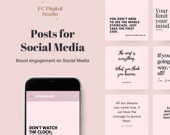 Citas motivacionales de Instagram Volumen 1 / Plantillas de citas editables / Citas de publicaciones de Instagram / Plantillas de Instagram / Citas motivacionales