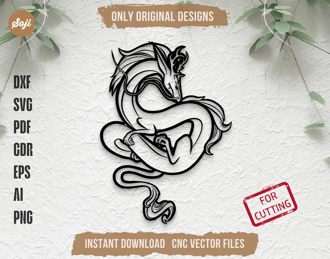 Chinese Dragon SVG – Laser Cut Dxf Cdr Vector File for Cnc, Cricut ...