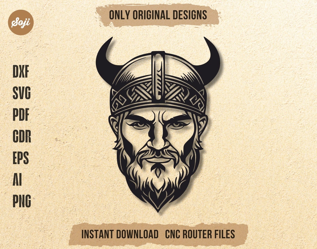 Viking Svg Laser Cut Files Dxf File for Laser Cricut Svg Files Cnc
