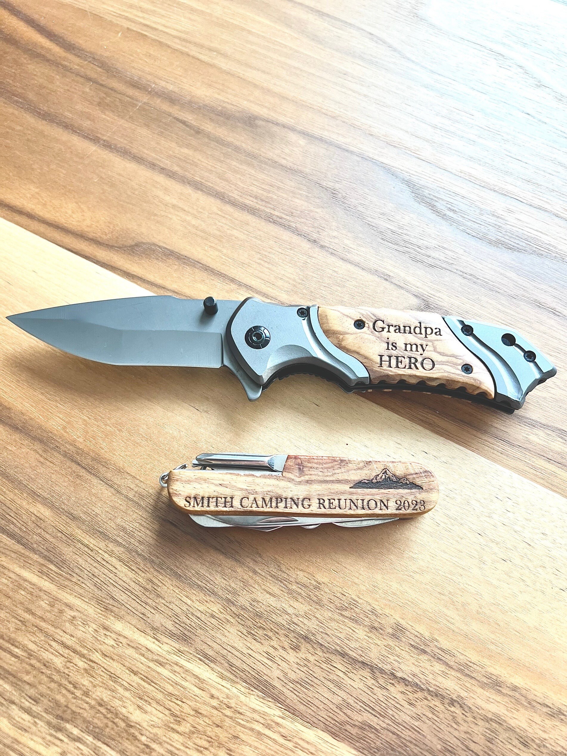 Engraved Folding Pocket Knife Tool Custom Engraved Knives Etsy