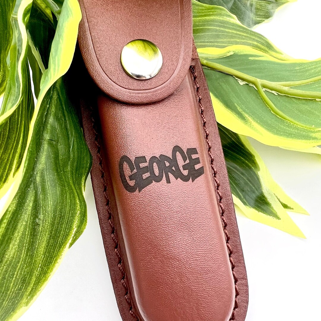 Customizable Leather Pocket Knife Sheath Leather Knife Case Fabric
